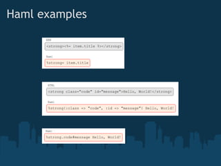 Haml Example Haml & sass | PDF