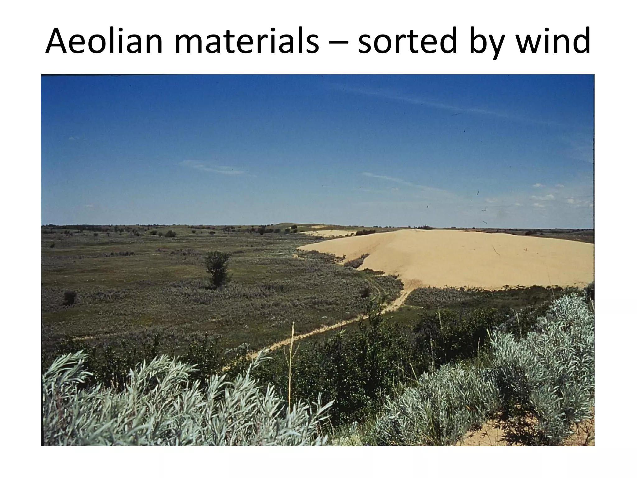 Aeolian materials – sorted by wind

 