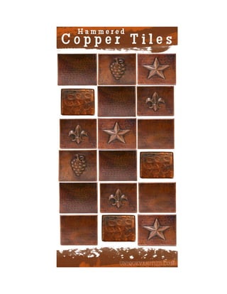 Hammered Copper Tiles