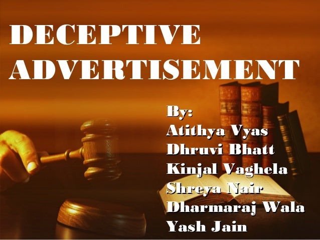 deceptive advertising deceptive advertising