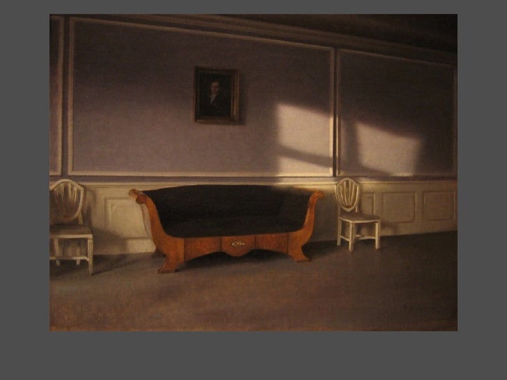 P Ilsted Print Sunlit Room with Biedermeier Sofa