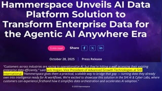 Hammerspace Data Platform Intro_SHI Sales Team | PDF