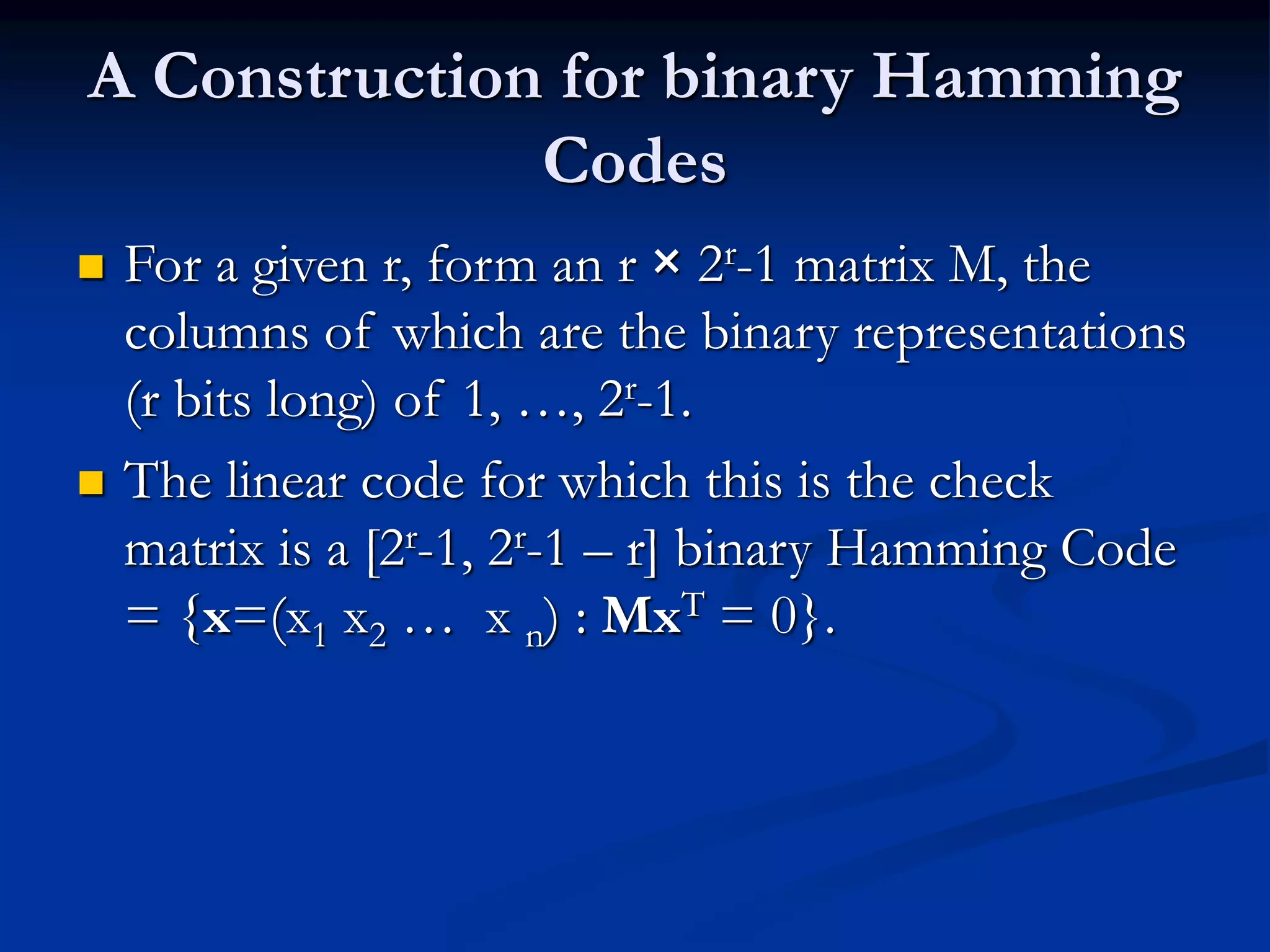 Hamming codes | PPT
