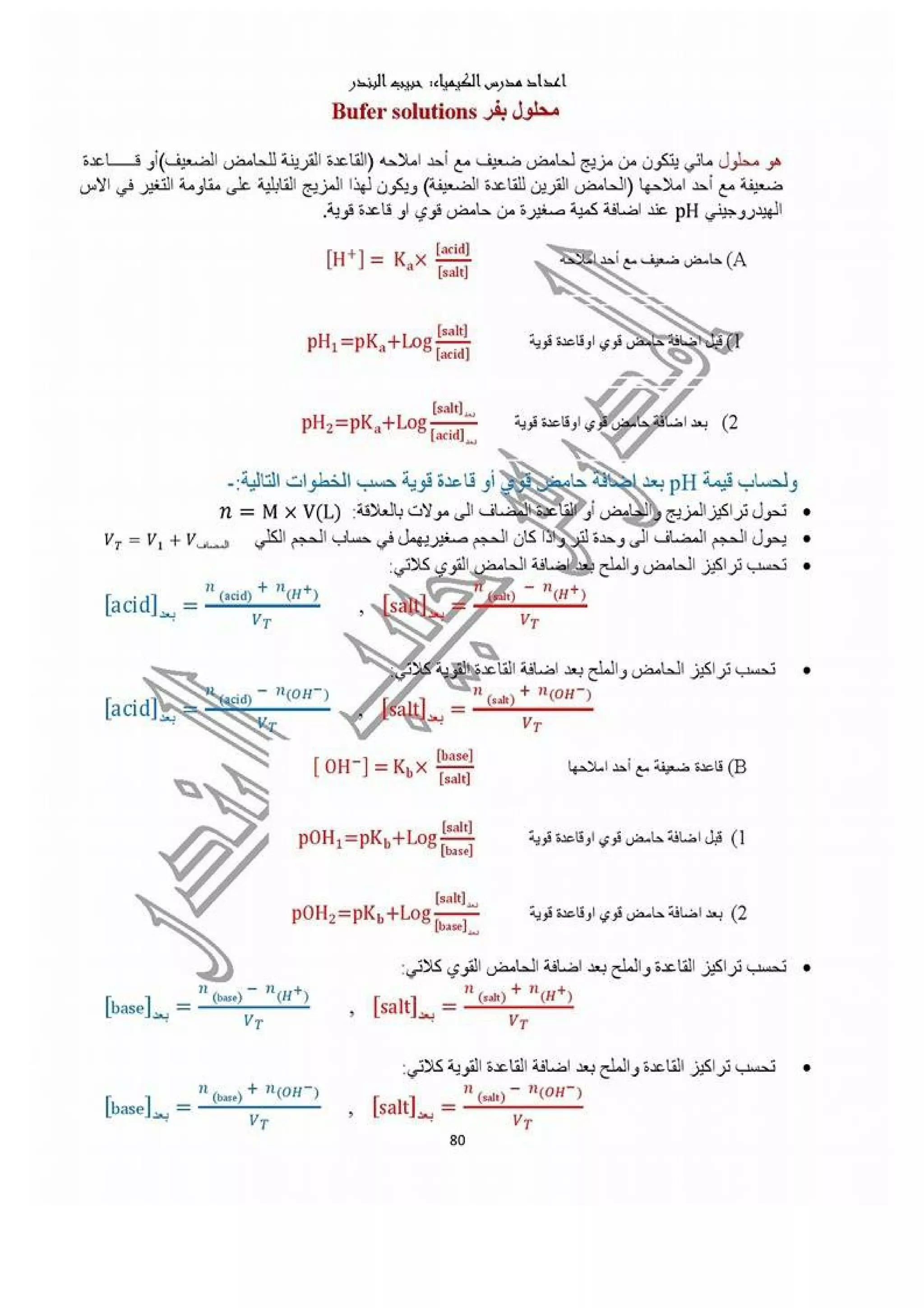 جميع ملخصات الكيمياء السادس العلمي 2015