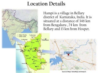 Hampi Location In Karnataka Map Hampi - A Travellers Guide