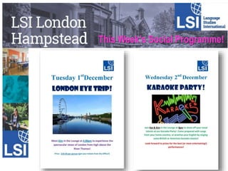 This Week’s Social Programme!
 