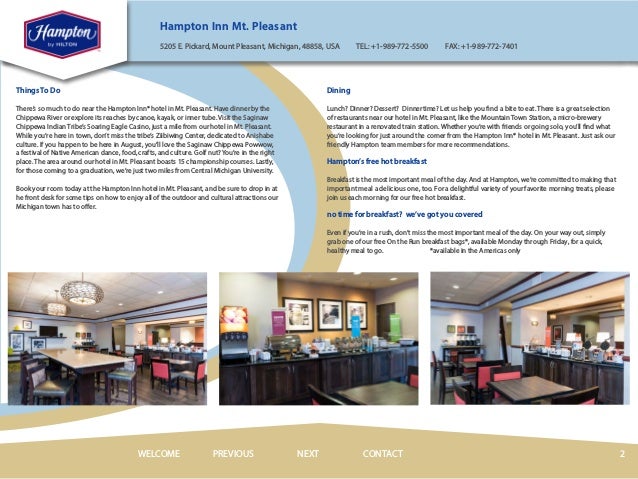 Hampton Inn Mount Pleasant Hotel Ebrochure