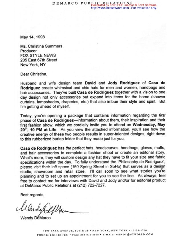 example pitch letter pitch letter example