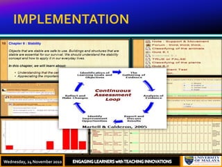 IMPLEMENTATIONThursday, 18 November, 2010ENGAGING LEARNERS with TEACHING INNOVATIONSChallengesWednesday, 24 November 2010