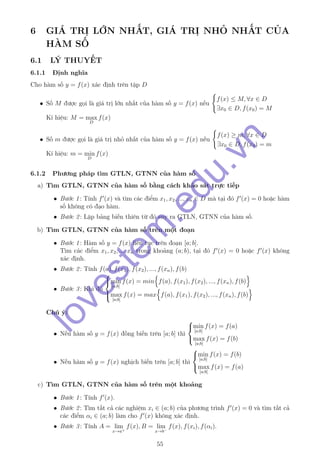 Hàm số - 6. GTNN GTLN của hàm số | PDF