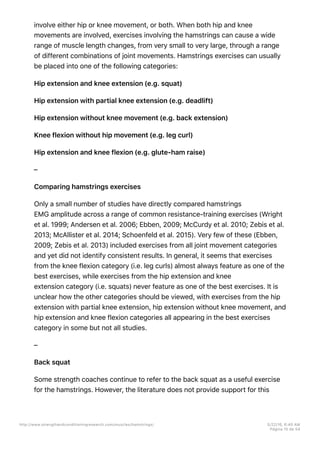 Hamstrings training and injury prevention | PDF