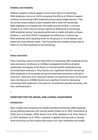 Hamstrings training and injury prevention | PDF