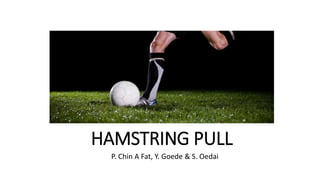 HAMSTRING PULL
P. Chin A Fat, Y. Goede & S. Oedai
 