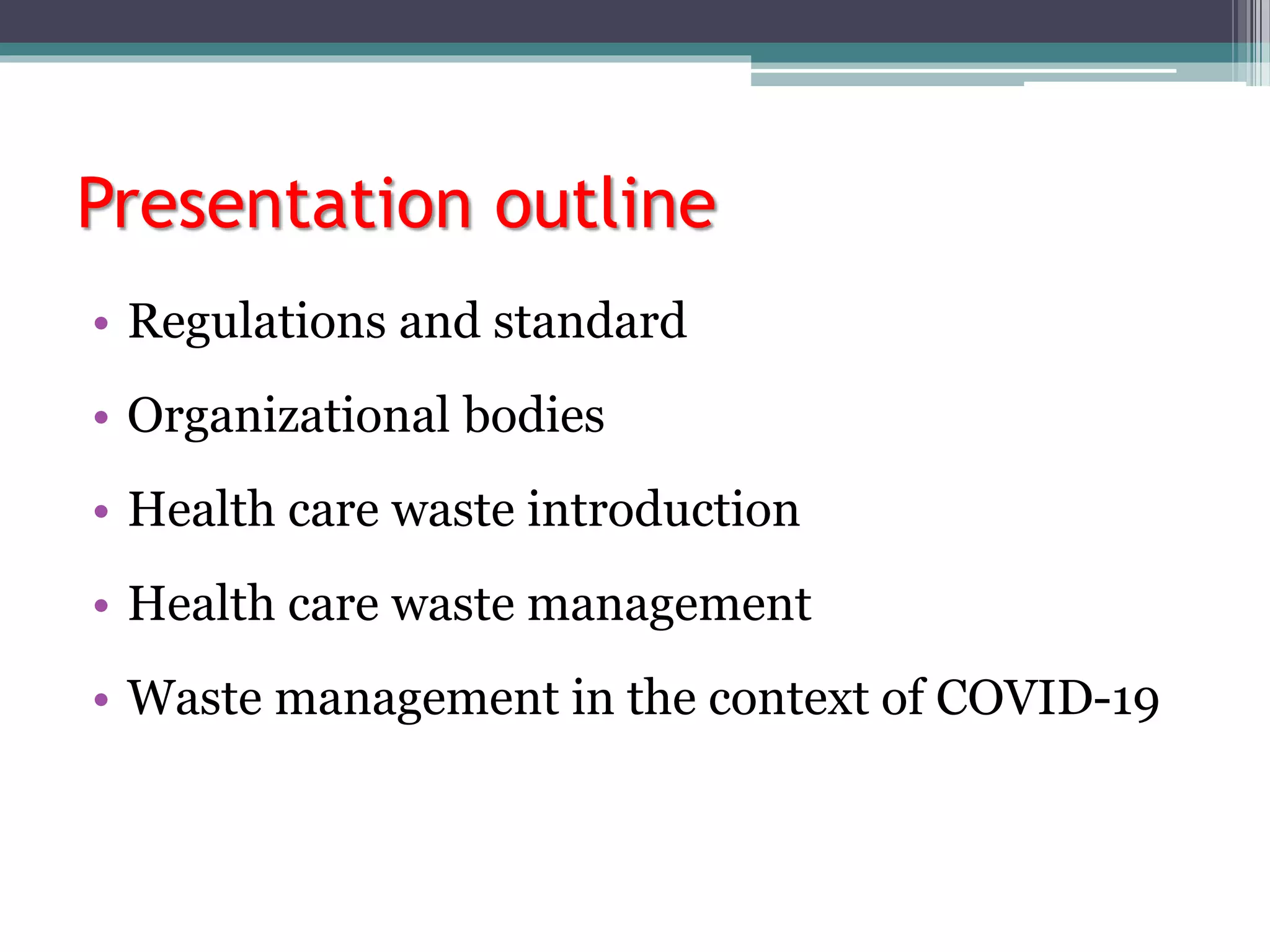 Health Care Waste Management | PPTX