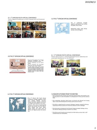 African Virtual Conference: RCE Minna Bridging the Gap of Knowledge