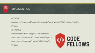 HTML5 audio & video | PPTX
