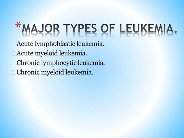 View of leukemia and lymphoma | PPTX