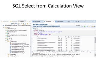 SQL Select from Calculation View
 
