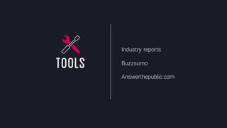 @crestodina #ufx2016
TOOLS
Industry reports
Buzzsumo
Answerthepublic.com
 