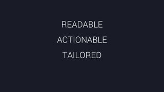 @crestodina #ufx2016
READABLE
ACTIONABLE
TAILORED
 