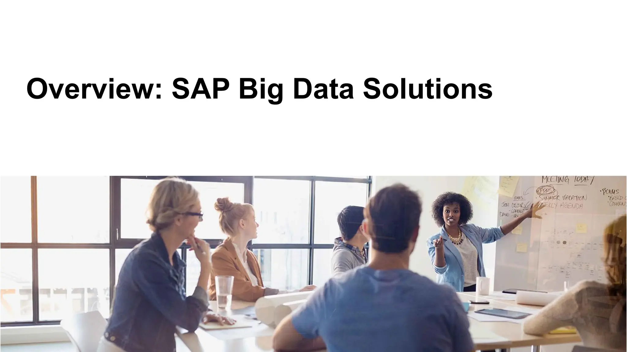Overview: SAP Big Data Solutions
 