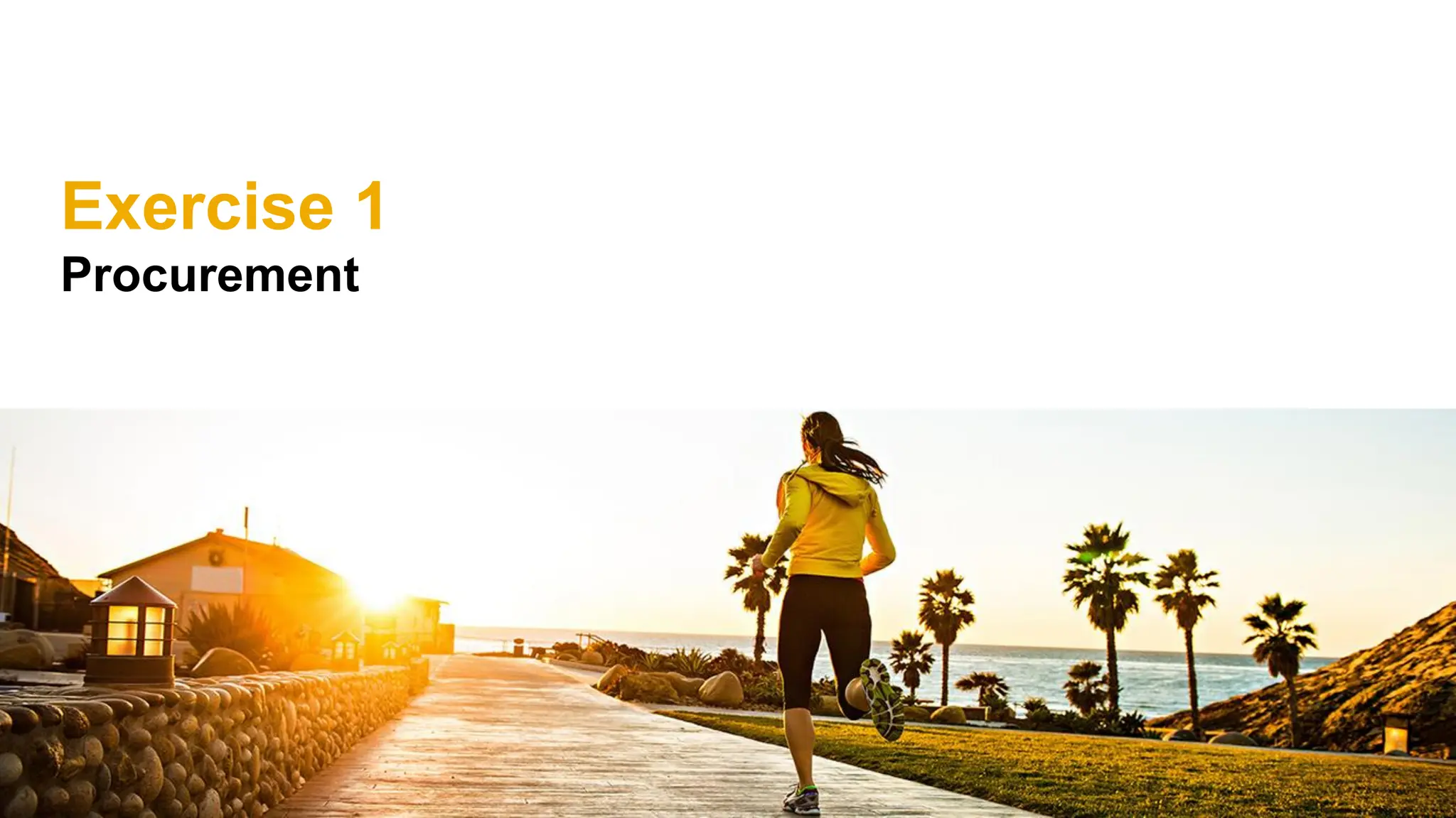 Exercise 1
Procurement
 