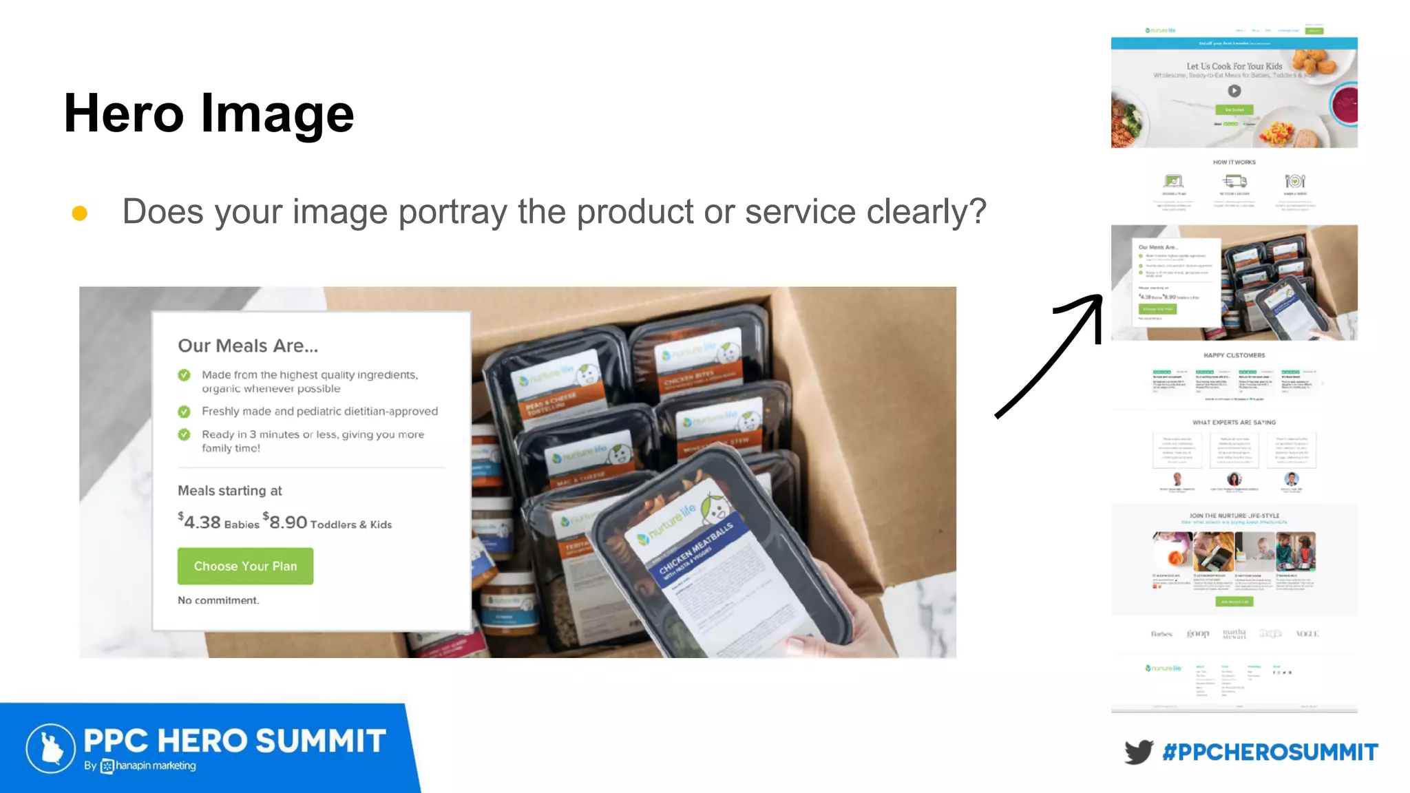 Hero Image
● Does your image portray the product or service clearly?
 