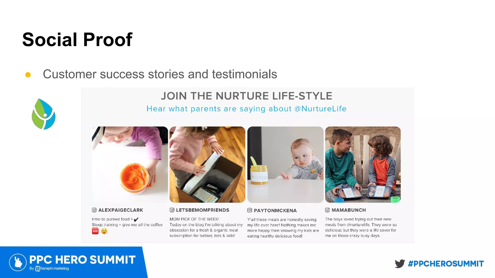 Social Proof
● Customer success stories and testimonials
 