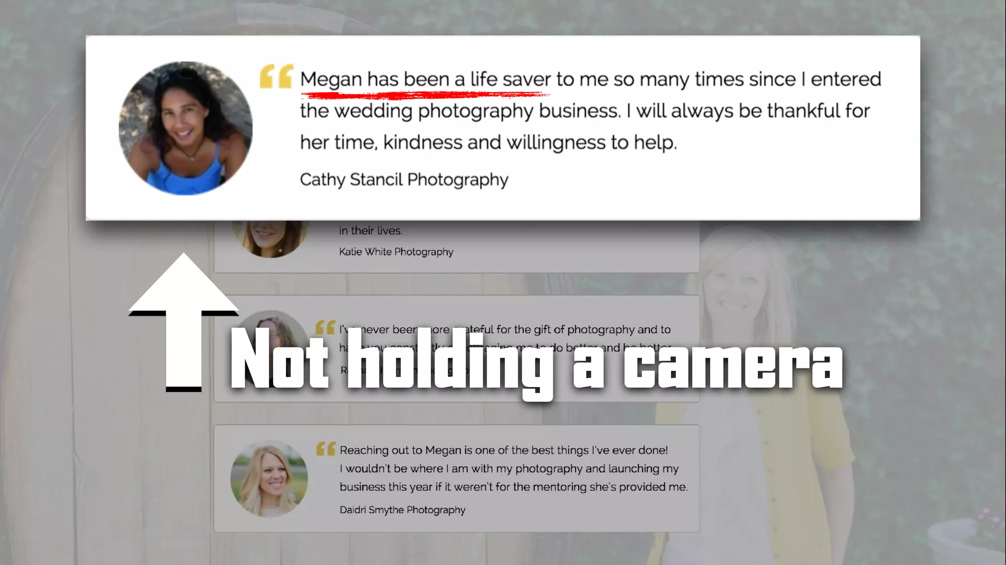 Not holding a camera
 