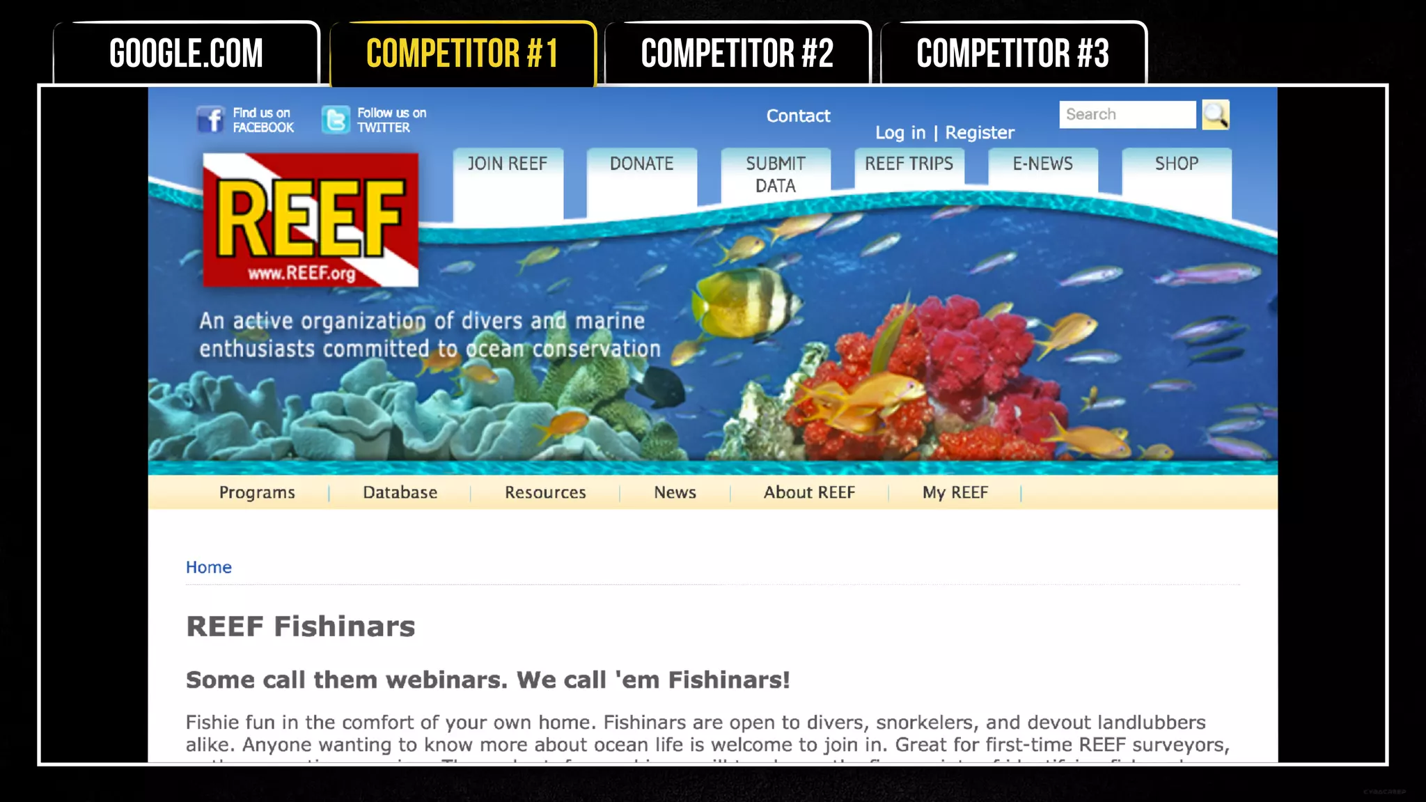 Competitor #3Competitor #2Competitor #1Google.com
 