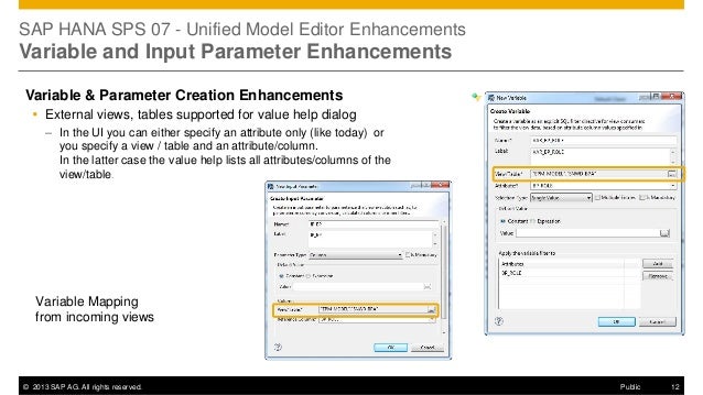 sap hana studio label column