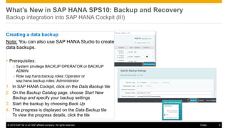 SAP HANA SPS10- Backup/Recovery | PDF