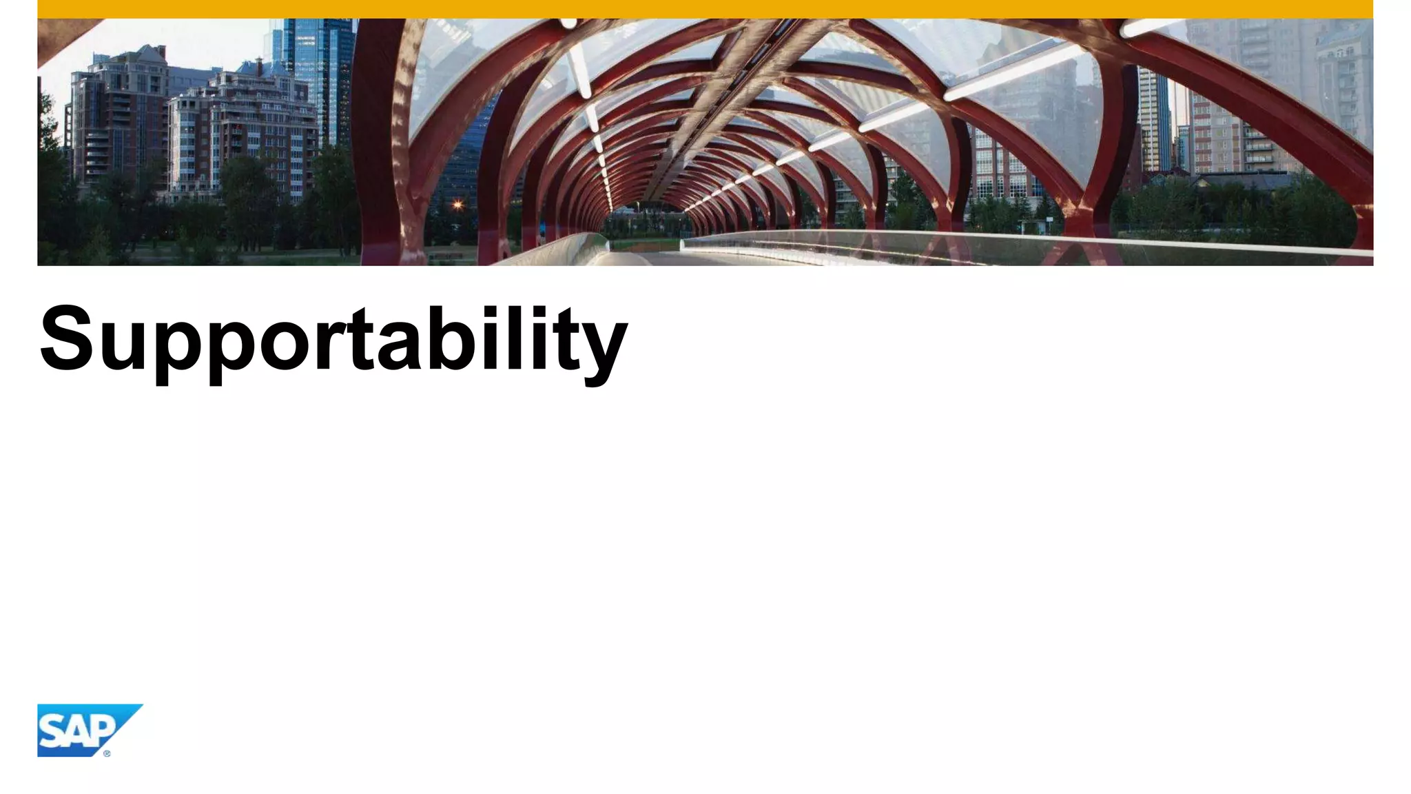 Supportability
 