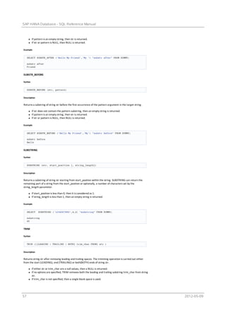 Hana sql | PDF
