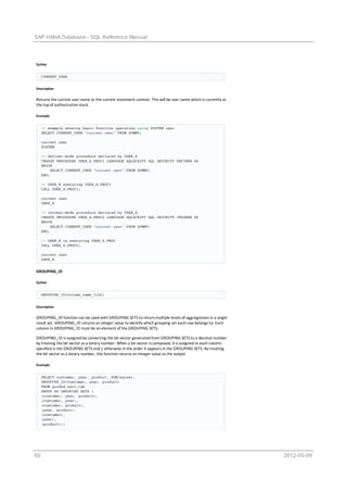 Hana sql | PDF