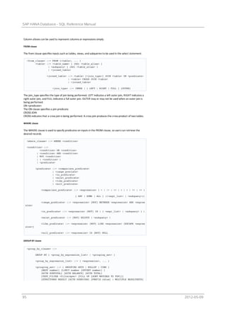 Hana sql | PDF