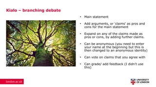 Engaging through online debates: Kialo as a branching software for ...