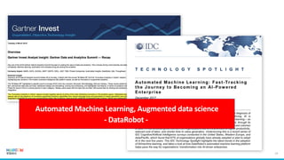 19
Automated Machine Learning, Augmented data science
- DataRobot -
 