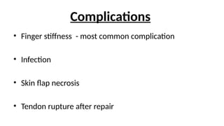 Sheathing Injuries HAND-ANATOMY, MANAGEMENT OF HAND AND FINGER TIP INJURIES 1.pptx