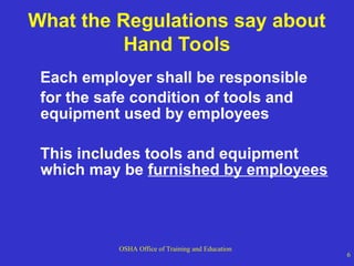 Tool Modification Osha Comprehensive OSHA Guidelines for Hand and Power Tool Safety in the ...