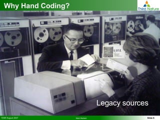 Hand Coding ETL Scenarios and Challenges | PPT