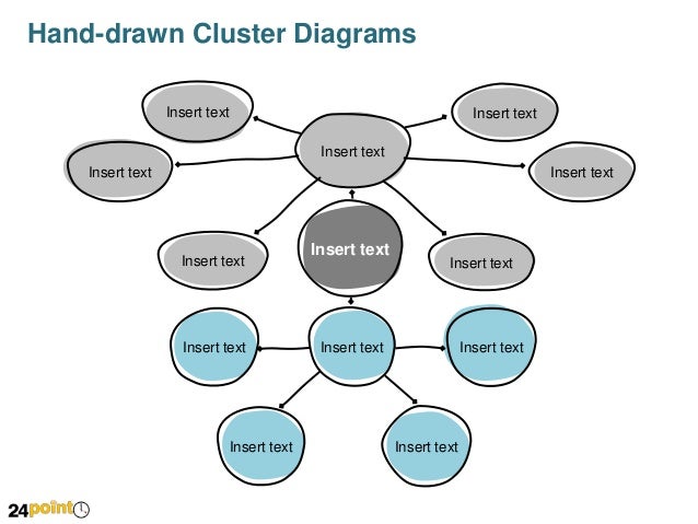 Custom-drawn Cluster Diagrams - PowerPoint Slides