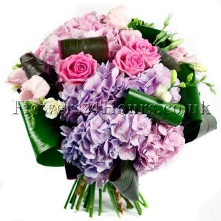 Hand tied flower bouquets by Flowers24Hours.co.uk