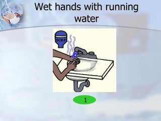 Wet hands with running water 1 