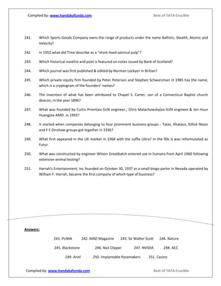 Botc Notes Handa ka funda best of tata crucible | PDF