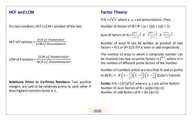 factor ka math ka formulas Handa math funda 5.0