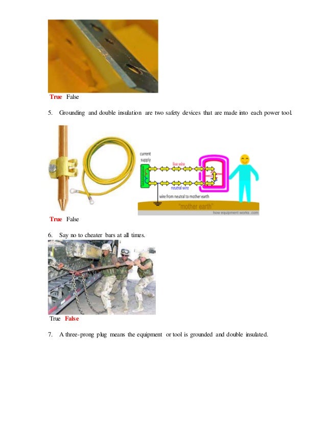 Hand and power tool exam