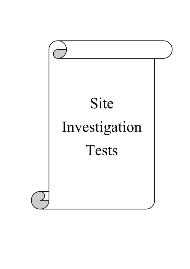 Site Investigation Tests PDF