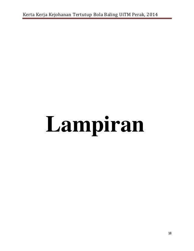 Contoh kertas kerja bola baling(assignment kokurikulum)