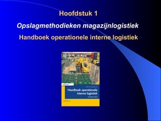 Hoofdstuk 1 Opslagmethodieken magazijnlogistiek   Handboek operationele interne logistiek 